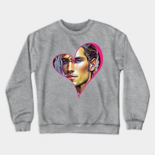 Heart of a Hunk (hunky guy inside heart shape) Crewneck Sweatshirt